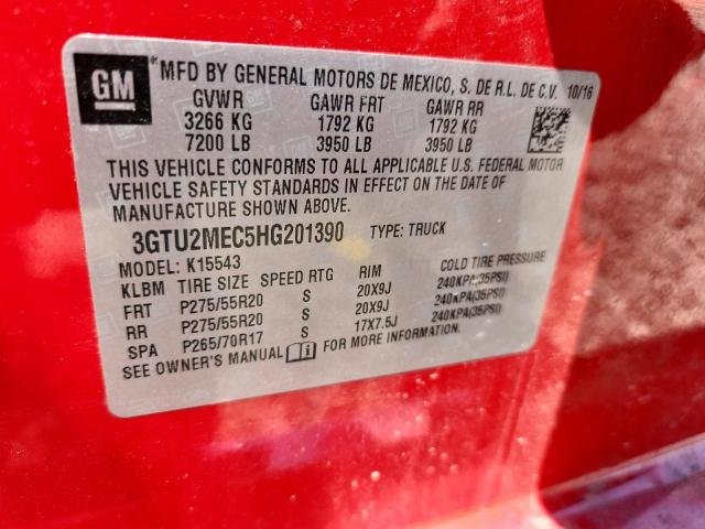 Продаж на аукціоні авто 2017 Gmc Sierra, vin: 3GTU2MEC5HG201390, номер лоту: 53888696