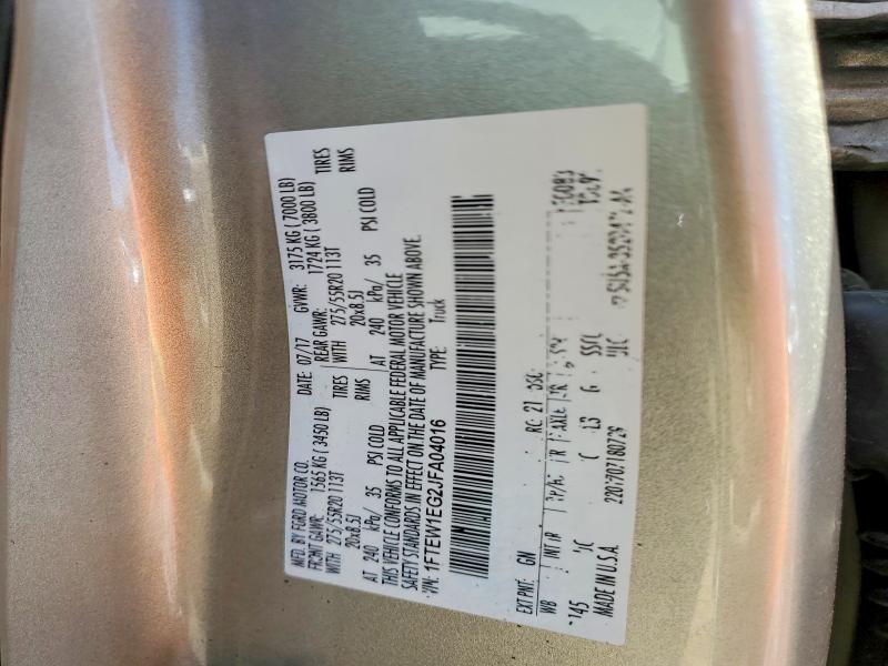 Продажа на аукционе авто 2018 Ford F150, vin: 1FTEW1EG2JFA04016, номер лота: 52207986