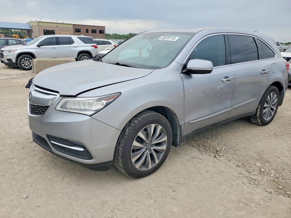 53070116 :رقم المزاد ، 5FRYD4H48GB015619 vin ، 2016 Acura Mdx مزاد بيع