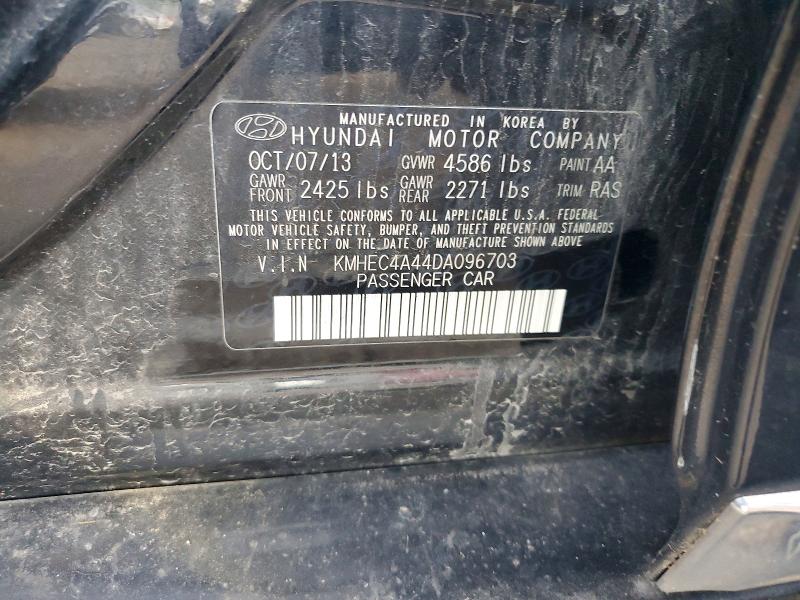 2013 Hyundai Sonata მანქანა იყიდება აუქციონზე, vin: KMHEC4A44DA096703, აუქციონის ნომერი: 54965926