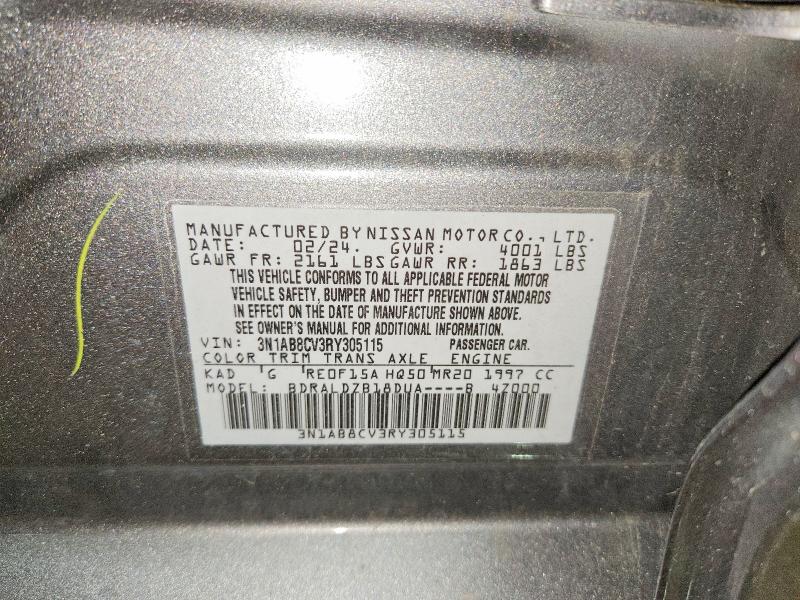 2024 Nissan Sentra მანქანა იყიდება აუქციონზე, vin: 3N1AB8CV3RY305115, აუქციონის ნომერი: 56284556