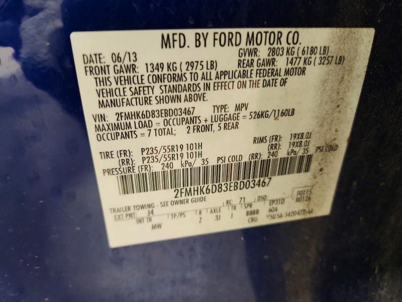 2014 Ford Flex მანქანა იყიდება აუქციონზე, vin: 2FMHK6D83EBD03467, აუქციონის ნომერი: 52946226