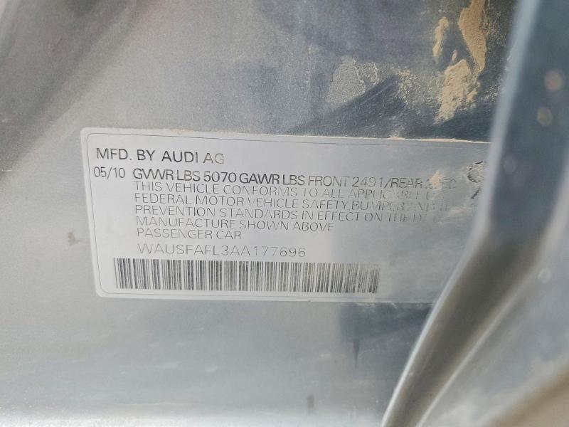 Продажа на аукционе авто 2010 Audi A4, vin: WAUSFAFL3AA177696, номер лота: 55060246