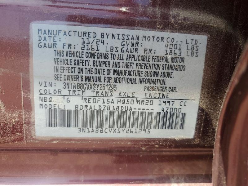 2025 Nissan Sentra მანქანა იყიდება აუქციონზე, vin: 3N1AB8CVXSY261295, აუქციონის ნომერი: 55158196