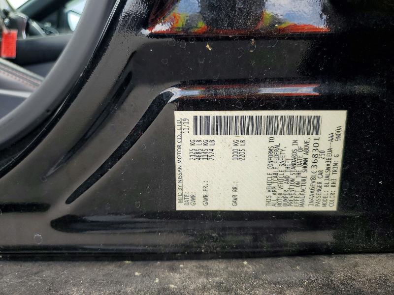 53692666 :رقم المزاد ، 1N4AA6EV8LC368301 vin ، 2020 Nissan Maxima مزاد بيع