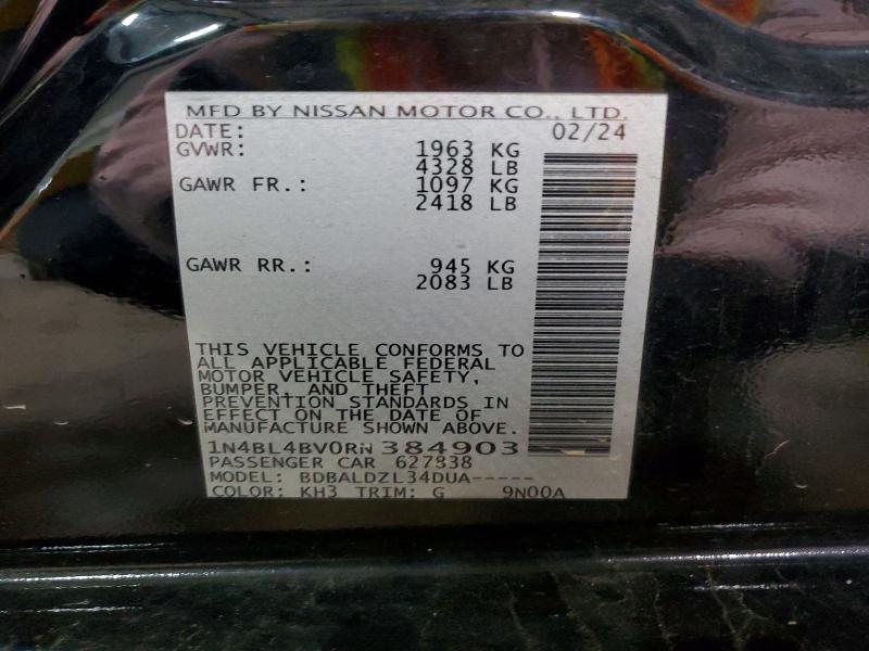Продаж на аукціоні авто 2024 Nissan Altima, vin: 1N4BL4BV0RN384903, номер лоту: 52586966