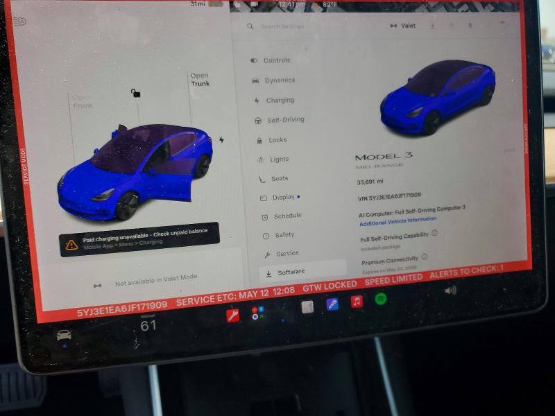 Продажа на аукционе авто 2018 Tesla Model 3, vin: 5YJ3E1EA6JF171909, номер лота: 52915516