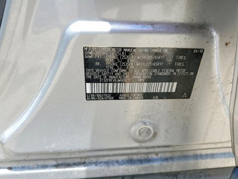 Продаж на аукціоні авто 2018 Toyota Rav4, vin: 2T3ZFREV6JW469217, номер лоту: 54090276