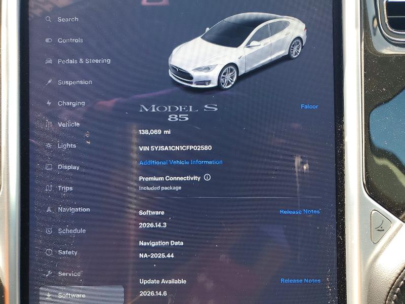 Aukcja sprzedaży 2012 Tesla Model S, vin: 5YJSA1CN1CFP02580, numer aukcji: 55215436