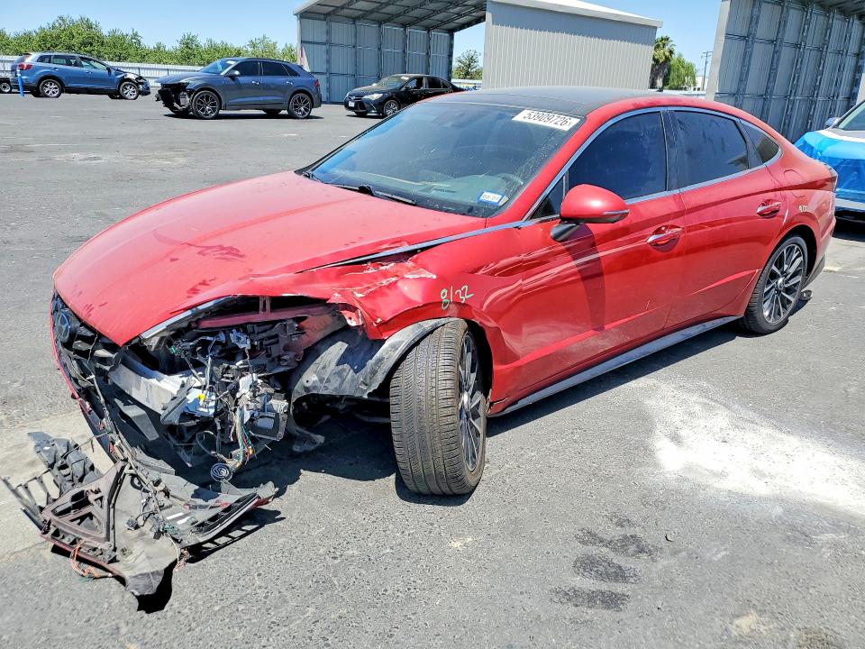 53909726 :رقم المزاد ، 5NPEH4J28MH064740 vin ، 2021 Hyundai Sonata مزاد بيع