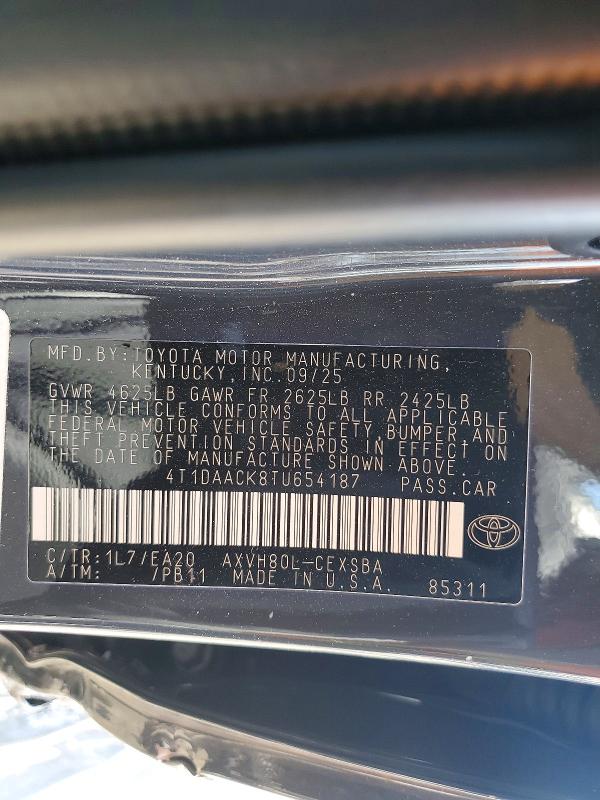 Продажа на аукционе авто 2026 Toyota Camry, vin: 4T1DAACK8TU654187, номер лота: 54184836
