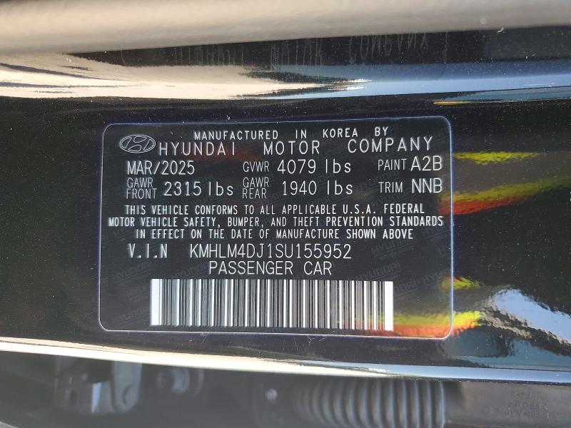 53599466 :رقم المزاد ، KMHLM4DJ1SU155952 vin ، 2025 Hyundai Elantra Hybrid مزاد بيع