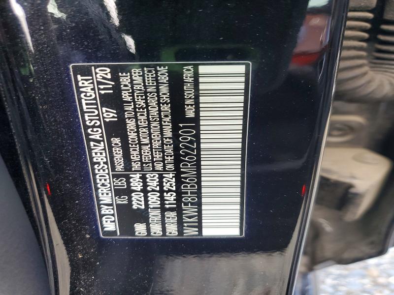 Продаж на аукціоні авто 2021 Mercedes-benz C, vin: W1KWF8HB6MR622901, номер лоту: 52568346