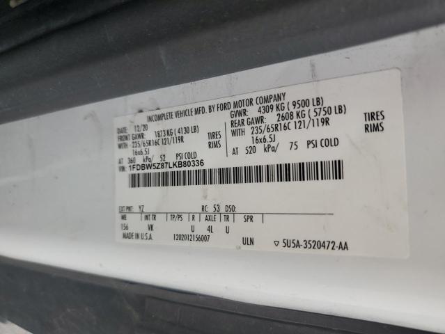 Продаж на аукціоні авто 2020 Ford Transit, vin: 1FDBW5Z87LKB80336, номер лоту: 53174506