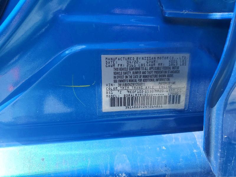 Продажа на аукционе авто 2022 Nissan Sentra, vin: 3N1AB8DV2NY264811, номер лота: 52400336