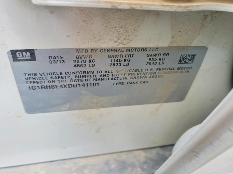 55439786 :رقم المزاد ، 1G1RH6E4XDU141101 vin ، 2013 Chevrolet Volt مزاد بيع