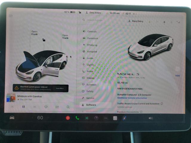 2019 Tesla Model 3 მანქანა იყიდება აუქციონზე, vin: 5YJ3E1EA6KF317985, აუქციონის ნომერი: 53458116