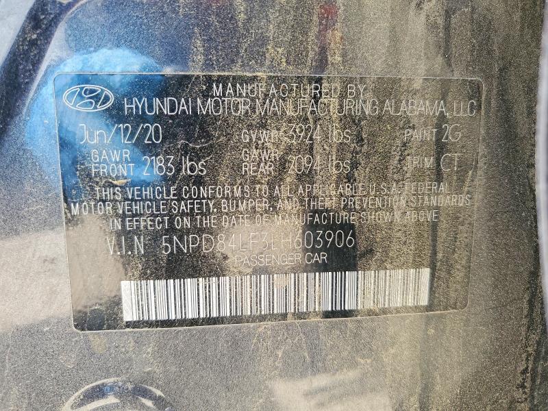 Aukcja sprzedaży 2020 Hyundai Elantra, vin: 5NPD84LF3LH603906, numer aukcji: 52062246