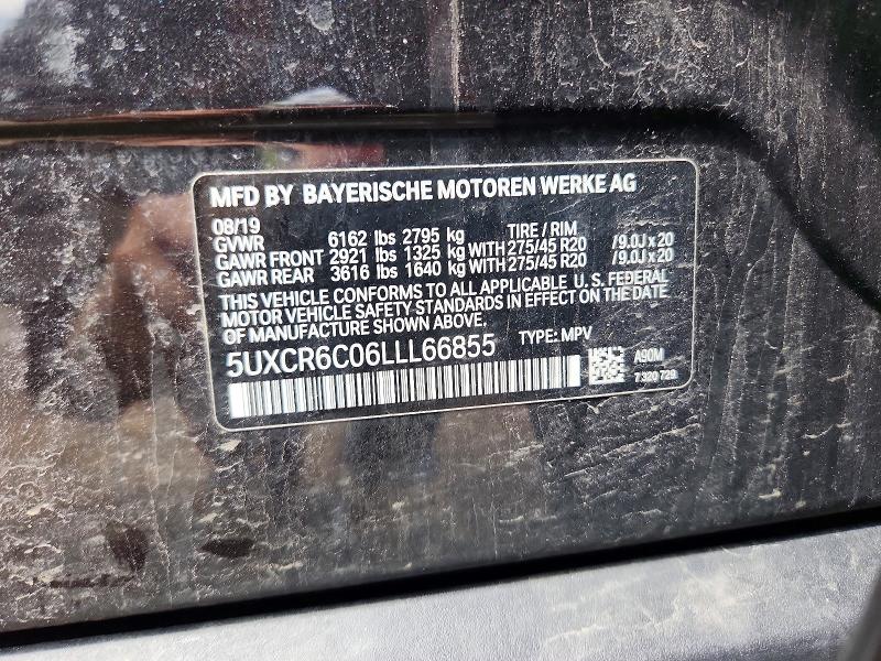 2020 Bmw X5 მანქანა იყიდება აუქციონზე, vin: 5UXCR6C06LLL66855, აუქციონის ნომერი: 52009046