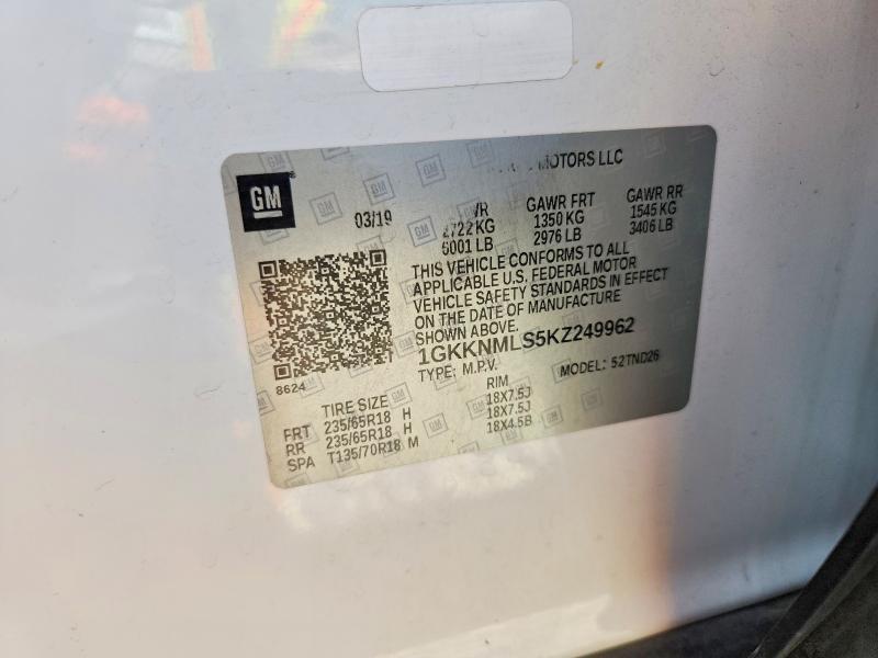 Продажа на аукционе авто 2019 Gmc Acadia, vin: 1GKKNMLS5KZ249962, номер лота: 53375106