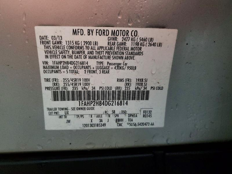 Aukcja sprzedaży 2013 Ford Taurus, vin: 1FAHP2H84DG216814, numer aukcji: 54872566