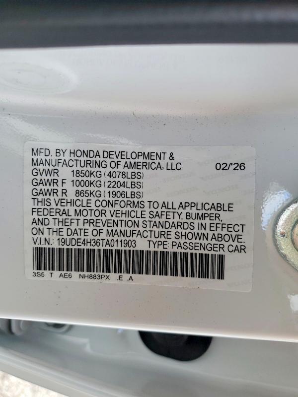 Продажа на аукционе авто 2026 Acura Integra, vin: 19UDE4H36TA011903, номер лота: 54161786