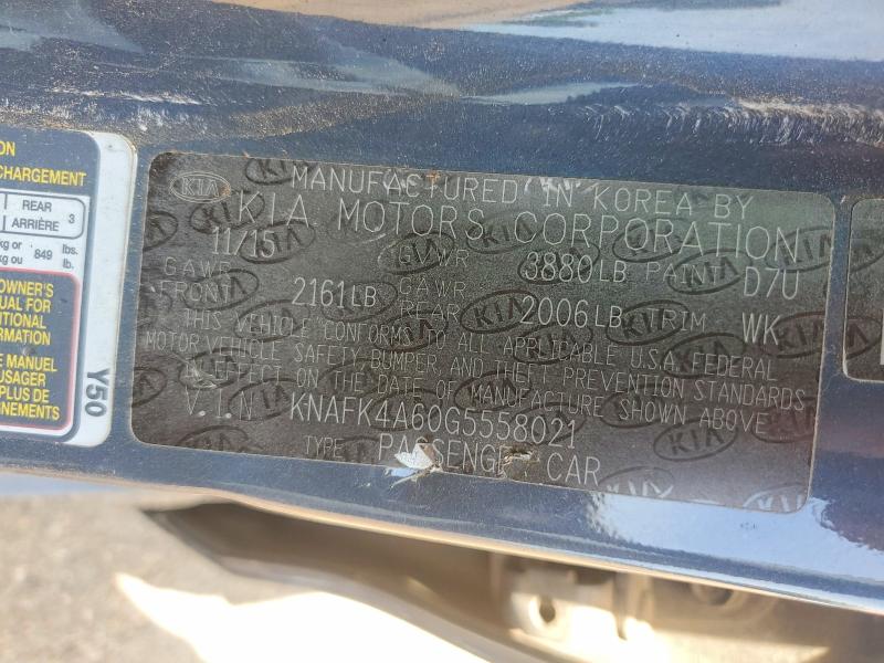 Aukcja sprzedaży 2016 Kia Forte, vin: KNAFK4A60G5558021, numer aukcji: 53790746