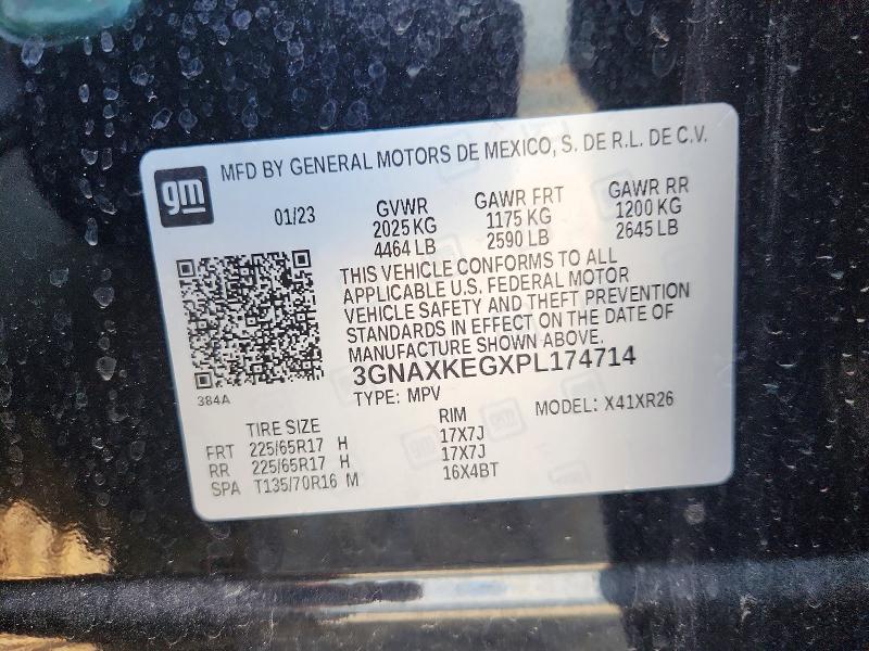 Продажа на аукционе авто 2023 Chevrolet Equinox, vin: 3GNAXKEGXPL174714, номер лота: 53065636