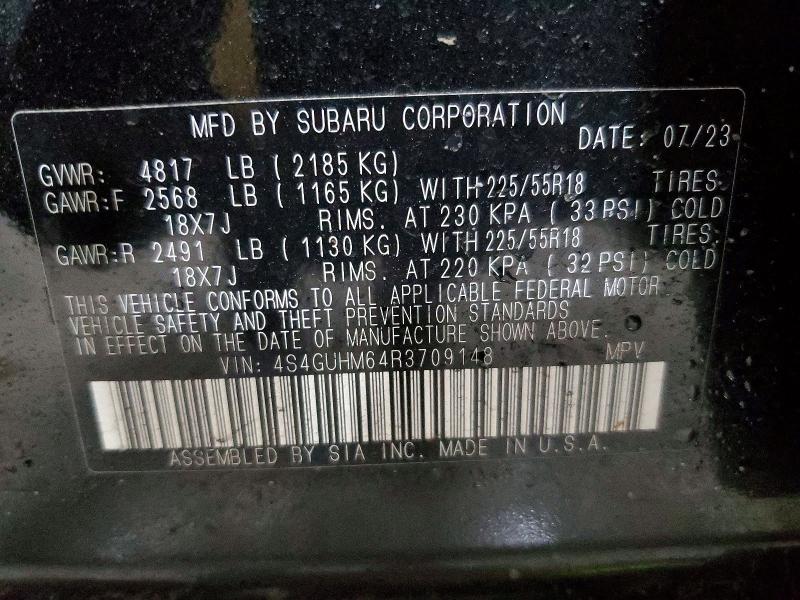 Aukcja sprzedaży 2024 Subaru Crosstrek, vin: 4S4GUHM64R3709148, numer aukcji: 54437606