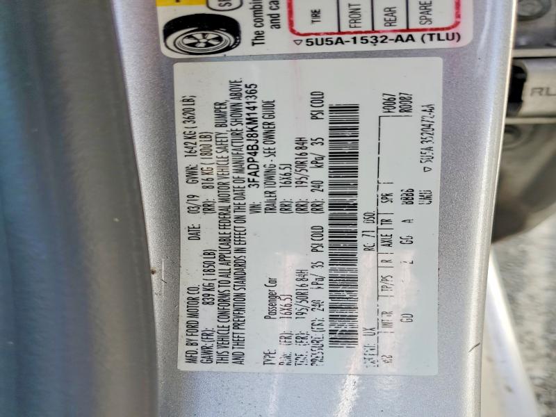 Продаж на аукціоні авто 2019 Ford Fiesta, vin: 3FADP4BJ8KM141365, номер лоту: 52938056