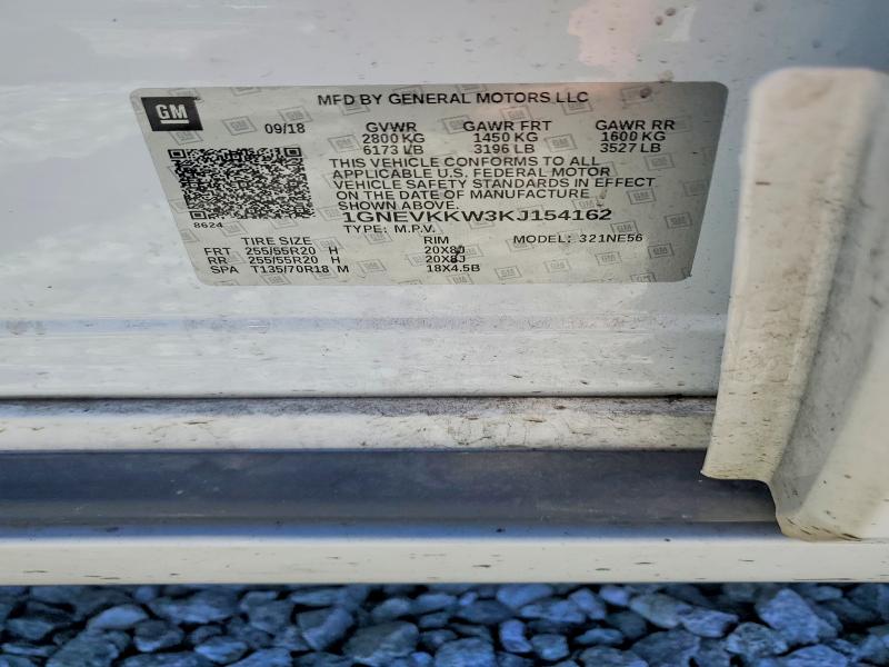 Aukcja sprzedaży 2019 Chevrolet Traverse, vin: 1GNEVKKW3KJ154162, numer aukcji: 52750116
