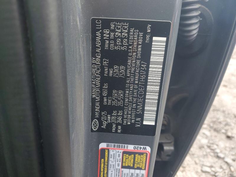 53448956 :رقم المزاد ، 5NMJECDE7TH617347 vin ، 2026 Hyundai Tucson مزاد بيع