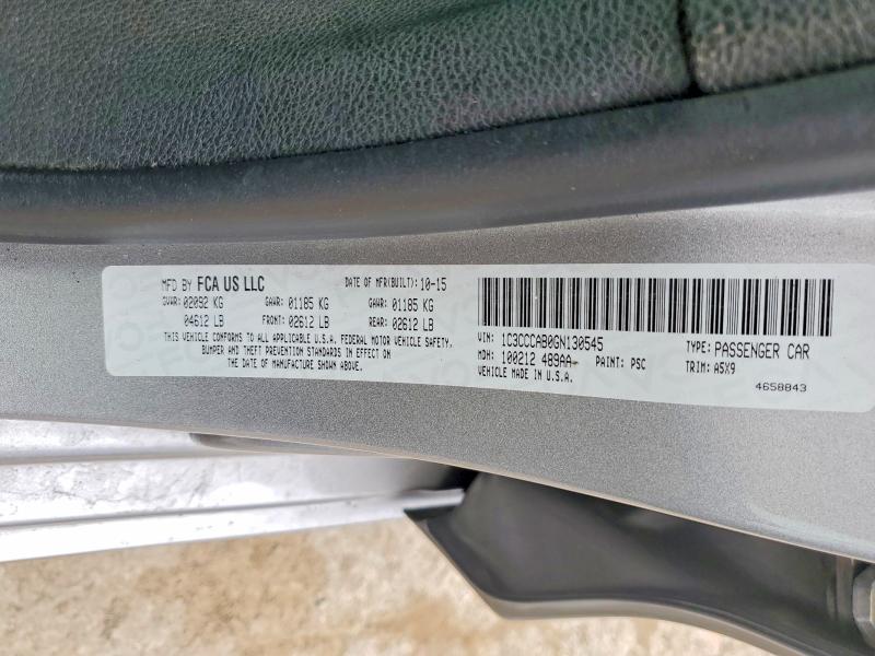 Продаж на аукціоні авто 2016 Chrysler 200, vin: 1C3CCCAB0GN130545, номер лоту: 51180486