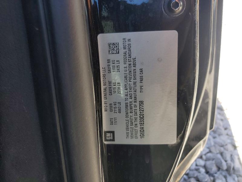 51503136 :رقم المزاد ، 1G6DA1E33C0127758 vin ، 2012 Cadillac Cts مزاد بيع