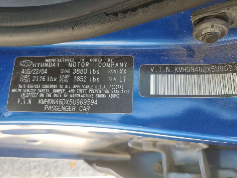 52328026 :رقم المزاد ، KMHDN46DX5U969594 vin ، 2005 Hyundai Elantra مزاد بيع