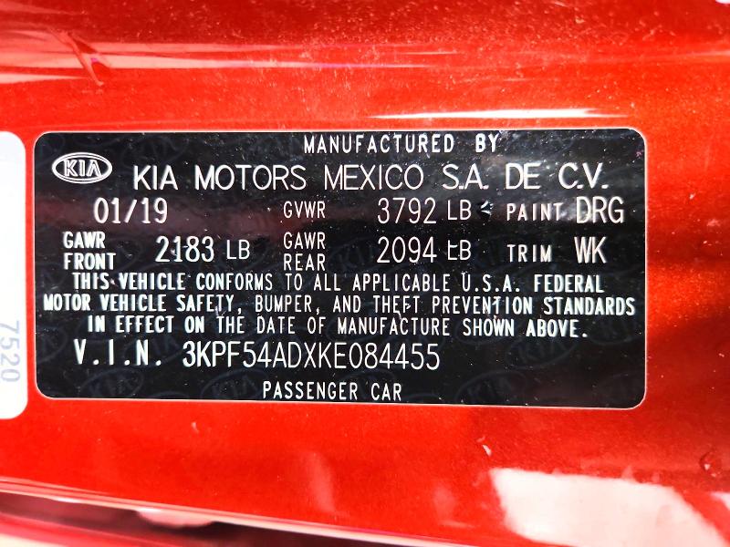 Aukcja sprzedaży 2019 Kia Forte, vin: 3KPF54ADXKE084455, numer aukcji: 54260616