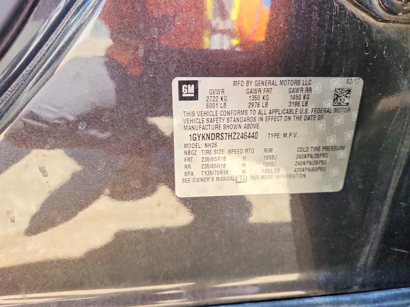 2017 Cadillac Xt5 მანქანა იყიდება აუქციონზე, vin: 1GYKNDRS7HZ246440, აუქციონის ნომერი: 53326286