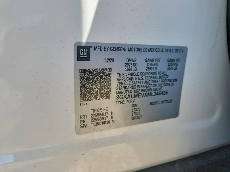 Aukcja sprzedaży 2021 Gmc Terrain, vin: 3GKALMEVXML346416, numer aukcji: 53616446