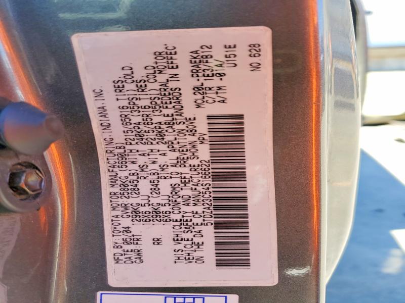 Aukcja sprzedaży 2004 Toyota Sienna, vin: 5TDZA23C54S166622, numer aukcji: 53878346