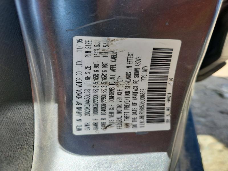Aukcja sprzedaży 2006 Honda Cr-v, vin: JHLRD68506C006552, numer aukcji: 55110006