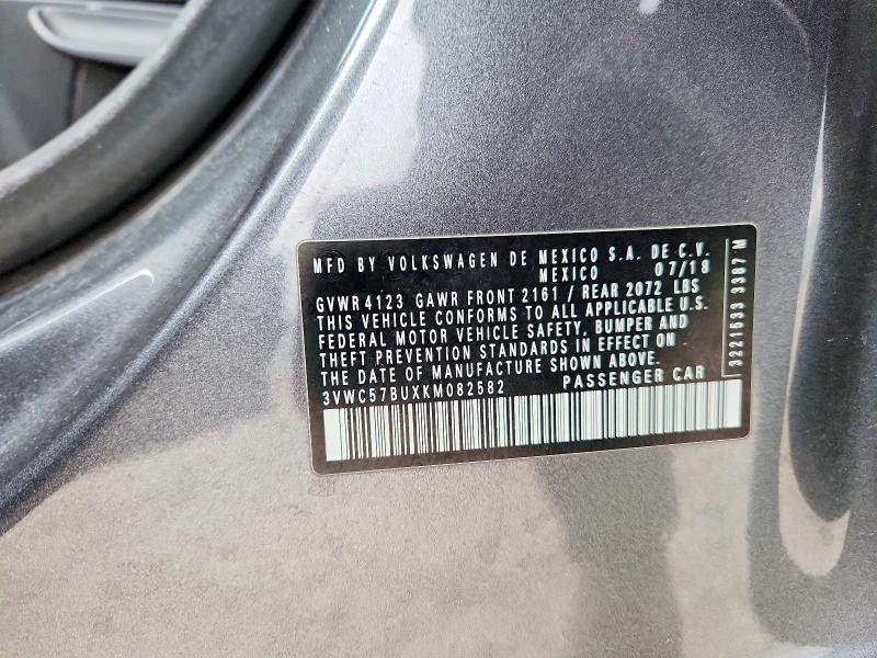 Aukcja sprzedaży 2019 Volkswagen Jetta, vin: 3VWC57BUXKM082582, numer aukcji: 52094296