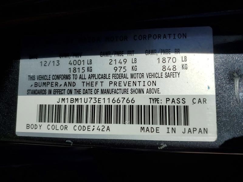 Продажа на аукционе авто 2014 Mazda 3, vin: JM1BM1U73E1166766, номер лота: 54718686