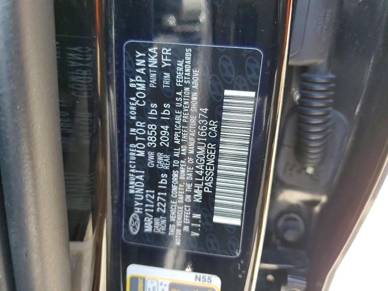 2021 Hyundai Elantra მანქანა იყიდება აუქციონზე, vin: KMHLL4AG0MU166374, აუქციონის ნომერი: 52455236