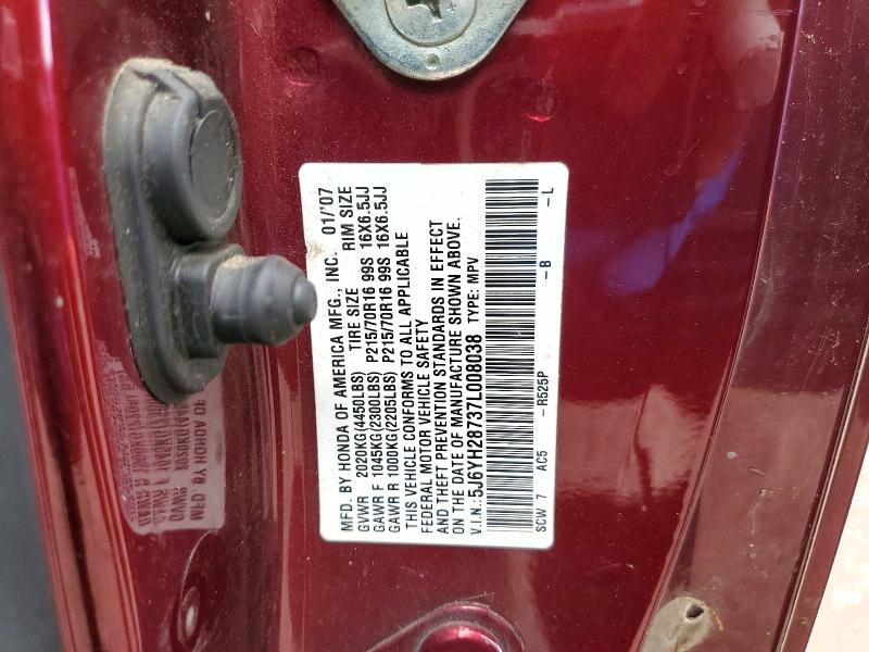 Aukcja sprzedaży 2007 Honda Element, vin: 5J6YH28737L008038, numer aukcji: 55340626
