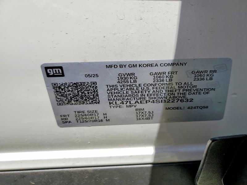 2025 Buick Envista მანქანა იყიდება აუქციონზე, vin: KL47LAEP4SB227632, აუქციონის ნომერი: 55191306