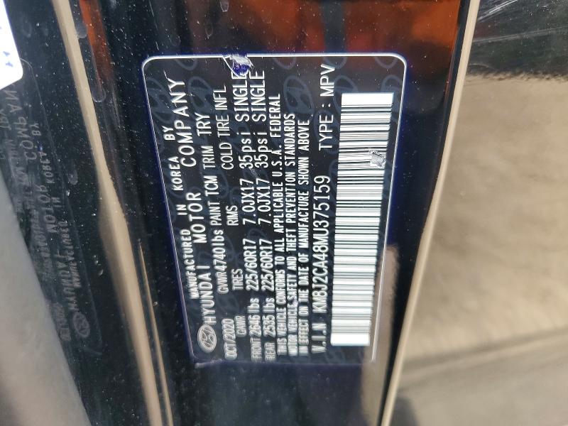 54868656 :رقم المزاد ، KM8J2CA48MU375159 vin ، 2021 Hyundai Tucson مزاد بيع