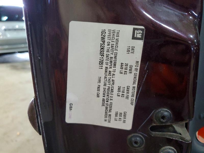 Продаж на аукціоні авто 2002 Pontiac Grand Prix, vin: 1G2WP52K92F170511, номер лоту: 50135686
