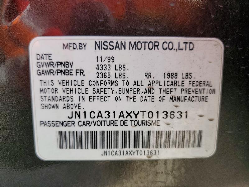 53740746 :رقم المزاد ، JN1CA31AXYT013631 vin ، 2000 Nissan Maxima مزاد بيع
