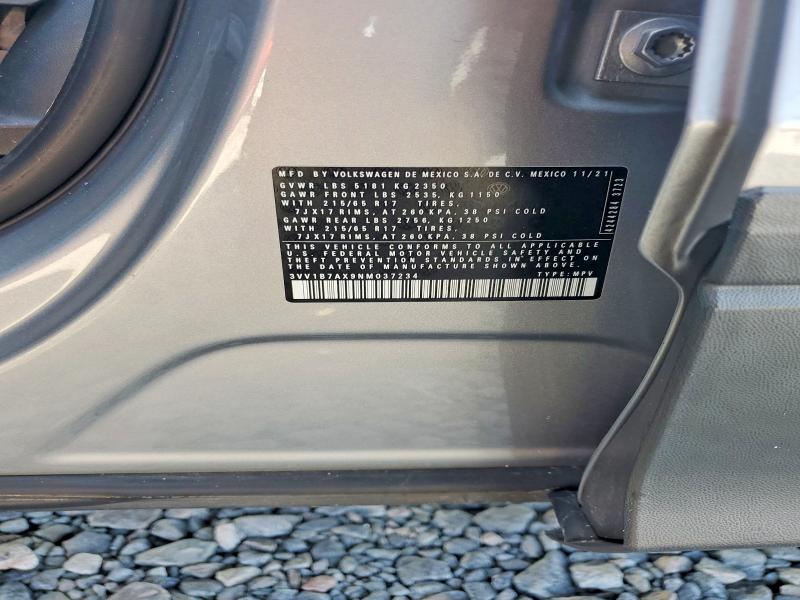 54506926 :رقم المزاد ، 3VV1B7AX9NM037234 vin ، 2022 Volkswagen Tiguan مزاد بيع