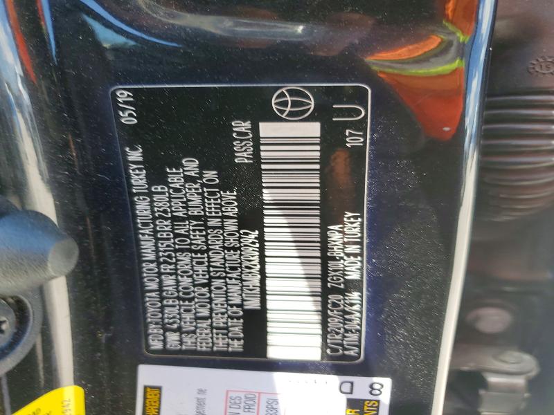 Aukcja sprzedaży 2019 Toyota C-hr, vin: NMTKHMBX2KR092942, numer aukcji: 51946206